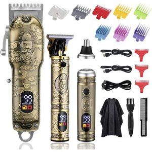 Hair Clippers for Man T-Blade NoseHair Trimmer Set,Professional Cordless Clipper